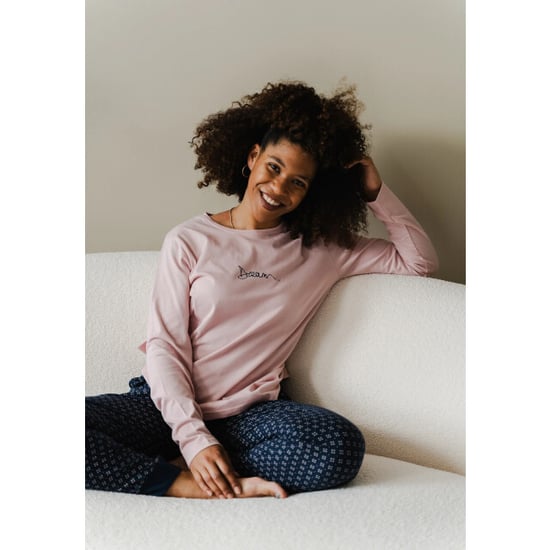 By Louise Essential dames pyjama set lang katoen roze - Image 2