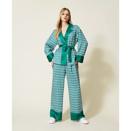 Twin-set Kimono 10029 bic. t. new poi/green flag - Image 4