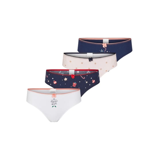 Happy Shorts Dames kerst slips 4-pack roze/blauw/wit - Image 1