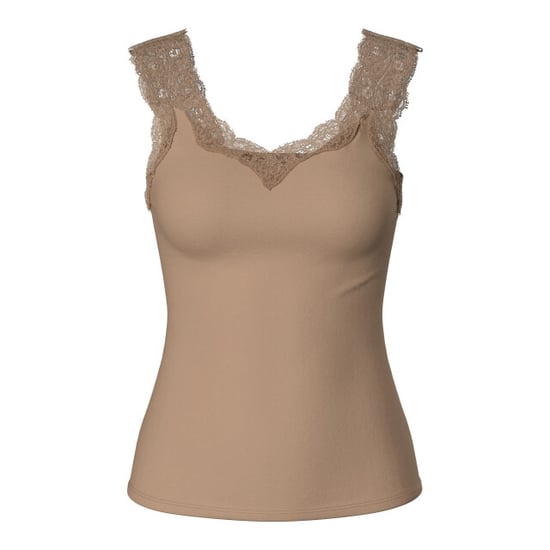 Pieces Dames top pcbarbera lace taupe - Image 1