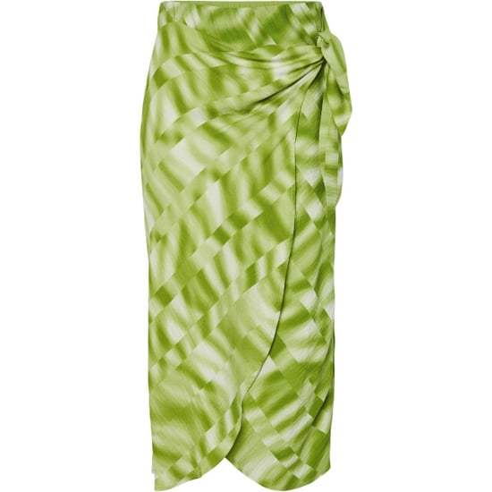 Y.A.S Yaslime hw midi wrap skirt s. parrot green/lime - Image 3