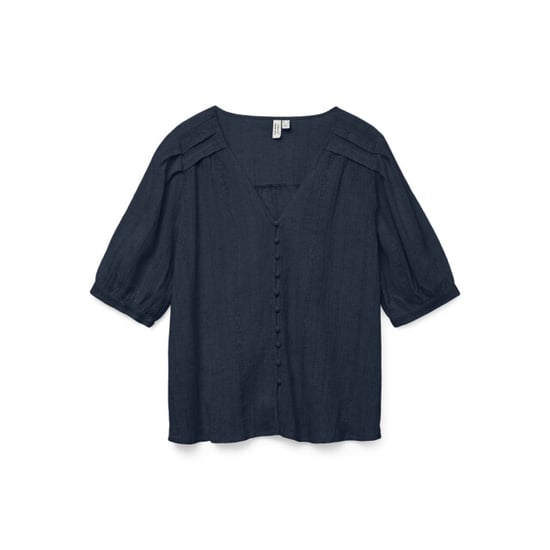 Vero Moda Vmdahlia ss v-neck shirt wvn btq navy - Image 1