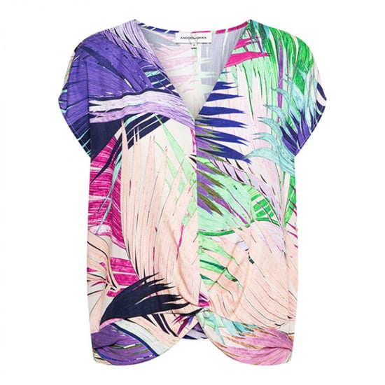 &Co Woman &co women top elvira leaf turquoise multi - Image 1