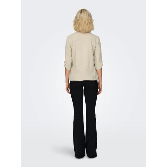 Jacqueline de Yong Say 3/4 linen v-neck top - Image 2