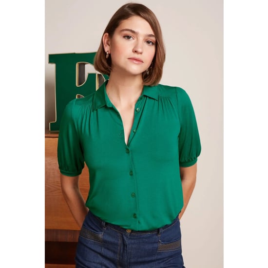 King Louie 09477 carina blouse viscose green - Image 1