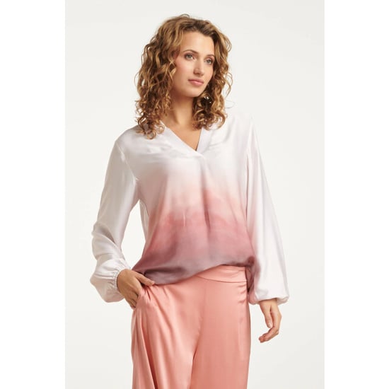 Smashed Lemon 25020 top met kraagvintage mauve ombre print | - Image 4