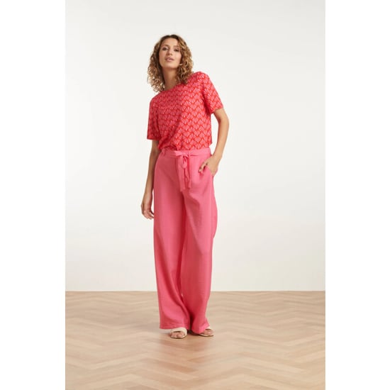 Smashed Lemon 25040 stretchy rondhals top met schelpprint | - Image 3