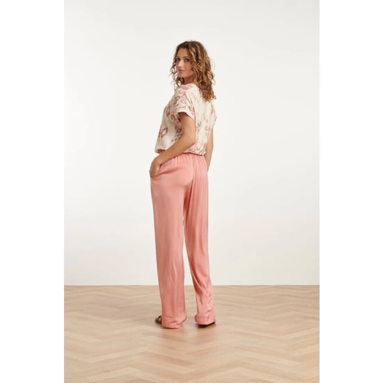Smashed Lemon 25045 v-hals paneel top met een groot aztec print-nude tinten | - Image 5