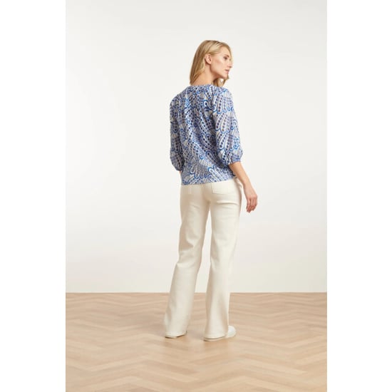 Smashed Lemon 25136 broderie anglaise top met v-hals en 3/4 mouwen – | - Image 6
