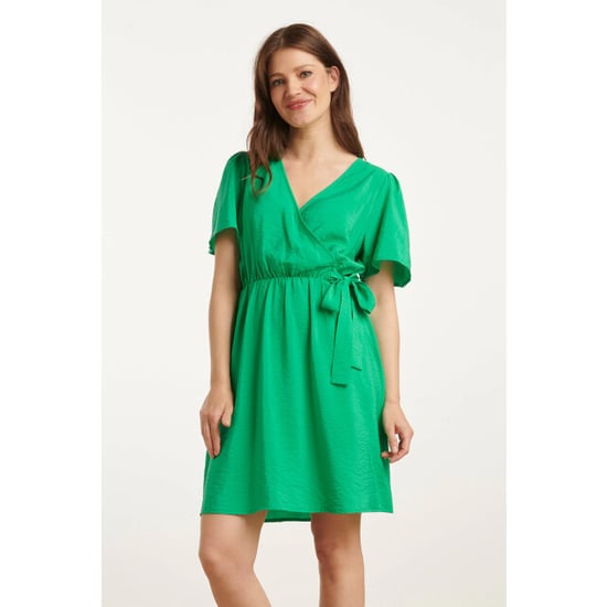 Smashed Lemon 25170 fel zomerjurk met overlap v-hals | - Image 1