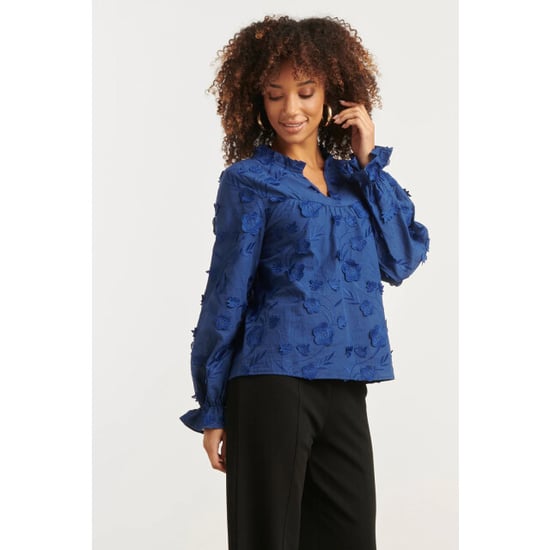 Smashed Lemon Dames3d bloemenprint top met v hals | - Image 2