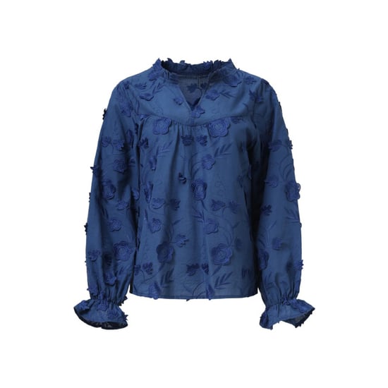 Smashed Lemon Dames3d bloemenprint top met v hals | - Image 5