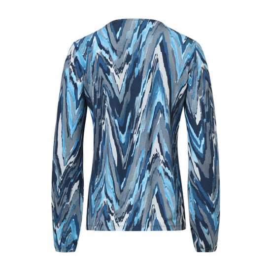 Smashed Lemon Damesgetailleerd zig zag geprint top | - Image 3