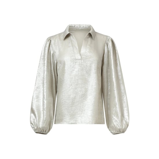 Smashed Lemon Damesglanzende top met trendy losvallende p... | - Image 3