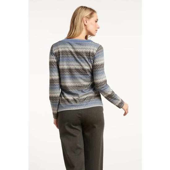 Smashed Lemon Lichtblauw en grijze top met zig-zag print | - Image 6