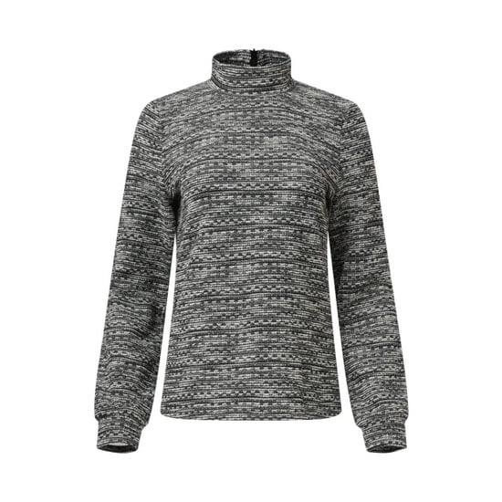 Smashed Lemon Zwart en wit top met tweedachtige stof | - Image 4