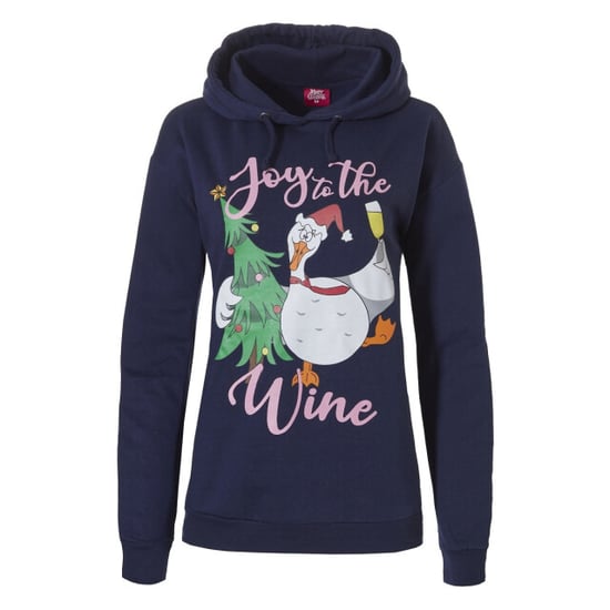 Apollo Dames kersttrui met capuchon joy the wine hoodie kerst print - Image 1