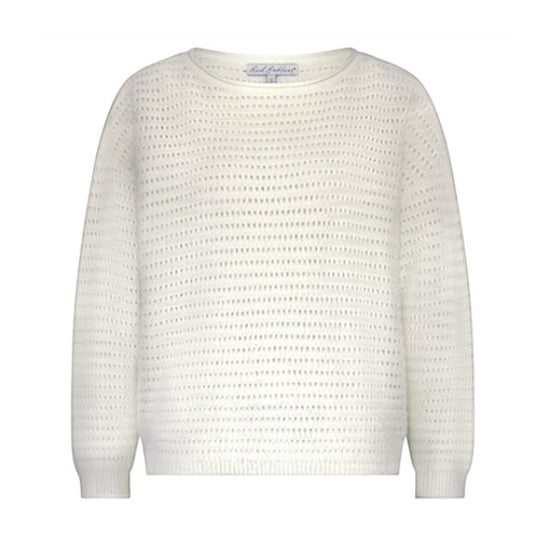 Red Button Sweater srb4651 fluffy ajour ecru - Image 1