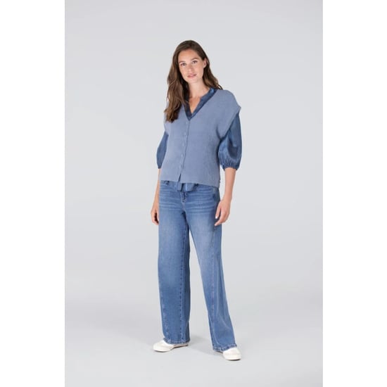 Jansen Amsterdam Chelsie gilet p204 blue grey - Image 2