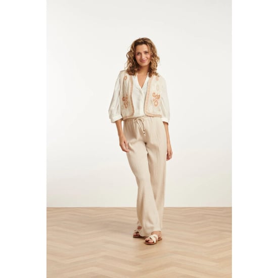 Smashed Lemon 25190 katoenen gilet met aztec borduursels | - Image 5