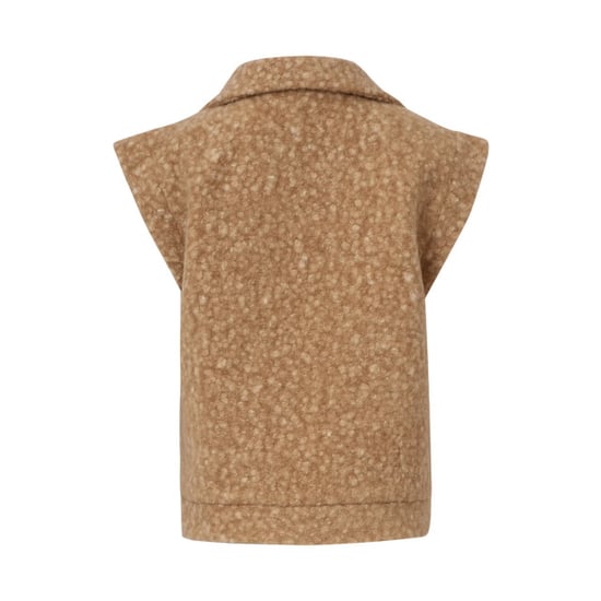 Smashed Lemon Damesbouclé gilet met kraag | - Image 5