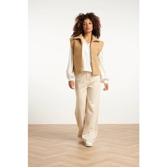 Smashed Lemon Damesbouclé gilet met kraag | - Image 6