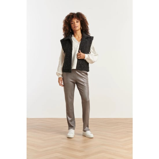 Smashed Lemon Damesbouclé gilet met kraag | - Image 2
