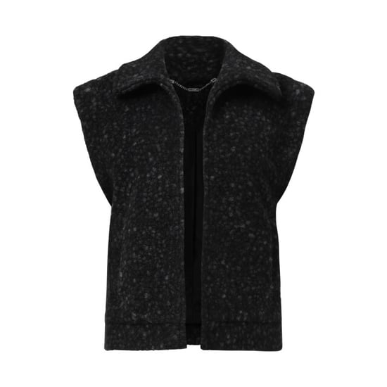 Smashed Lemon Damesbouclé gilet met kraag | - Image 3