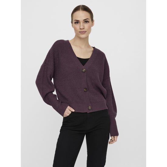 Vero Moda Vmlea ls v-neck cuff cardigan noos bordeaux - Image 2