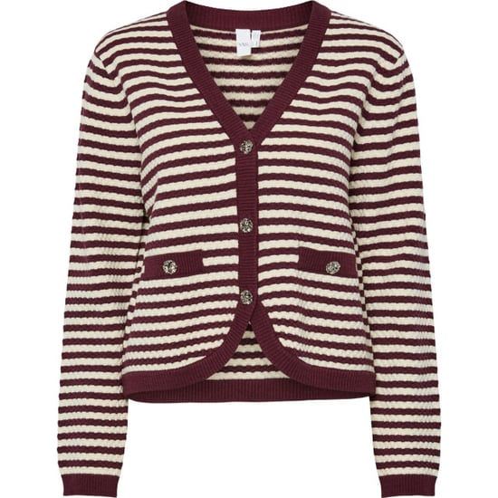 Y.A.S Yasmigo ls knit cardigan port royale/birch - Image 1
