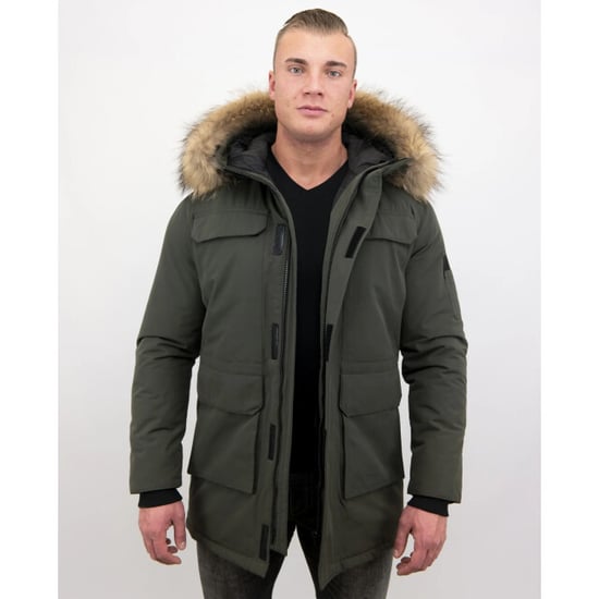 Enos Winterjas parka met grote echte bontkraag - Image 4