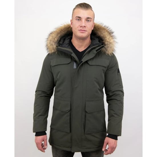 Enos Winterjas parka met grote echte bontkraag - Image 5