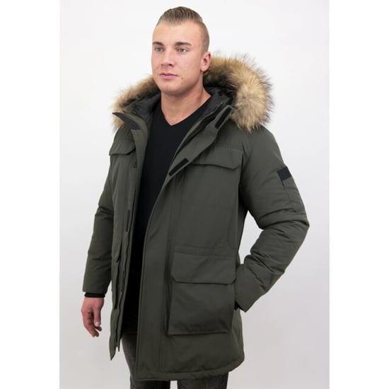 Enos Winterjas parka met grote echte bontkraag - Image 6