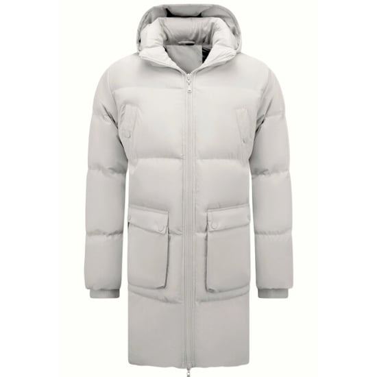 Local Fanatic Lange gedateerde puffer parka jas met afneembare capuchon 3361 - Image 3