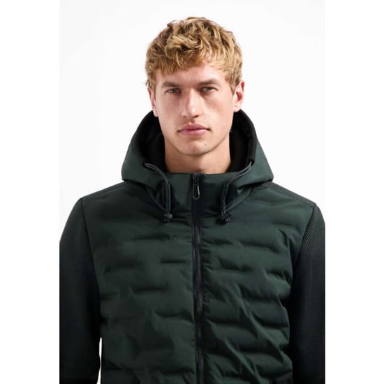 No Excess Jacket short fit sealed hooded knit dark steel - Image 3