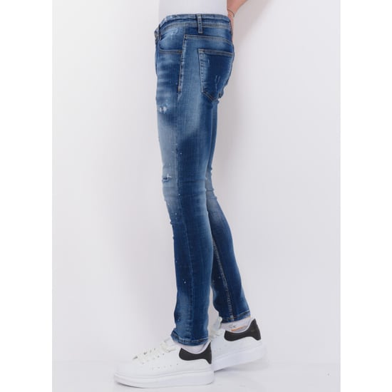Local Fanatic Blue stone washed jeans slim fit - Image 2