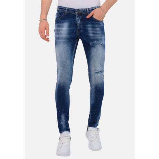 Local Fanatic Blue stone washed jeans slim fit - Image 3
