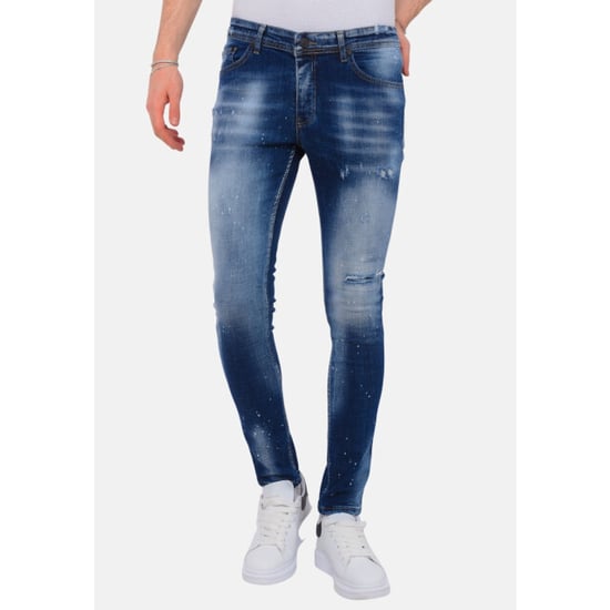 Local Fanatic Blue stone washed jeans slim fit - Image 4