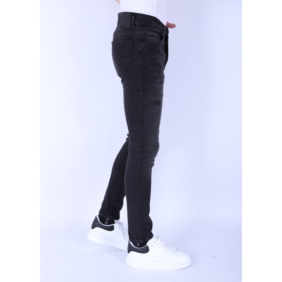 Local Fanatic Stone washing slim fit jeans met stretch 1105 - Image 4