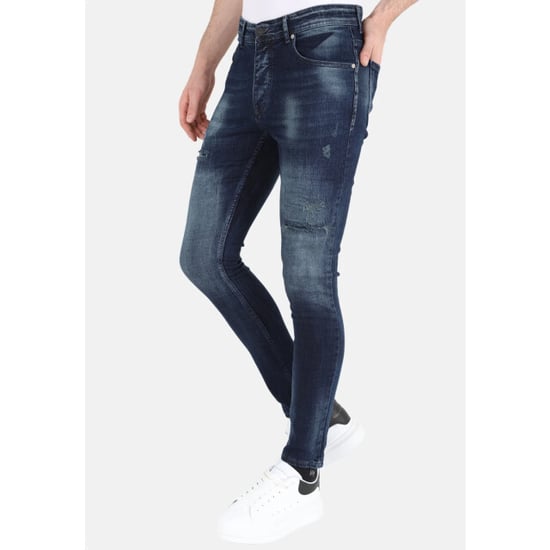Mario Morato Donker stonewash jeans met gaten strech mm120 - Image 2