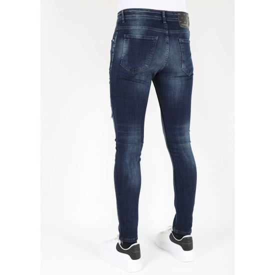 Mario Morato Donker stonewash jeans met gaten strech mm120 - Image 3