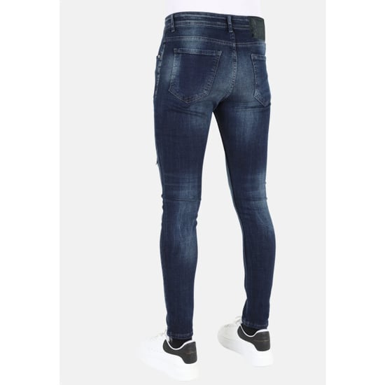 Mario Morato Donker stonewash jeans met gaten strech mm120 - Image 5