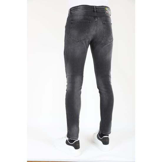 Mario Morato Ripped biker jeans met verfspatten slimfit - Image 4