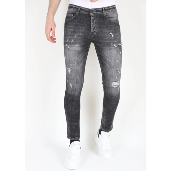 Mario Morato Slim fit street fashion cotton jeans met scheuren mm110 - Image 1