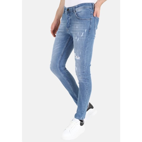 Mario Morato Slimfit spijkerbroek stonewash met gaten - Image 4