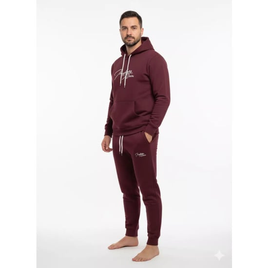 Indigo Denim Denim joggingpak heren bordeaux - Image 4