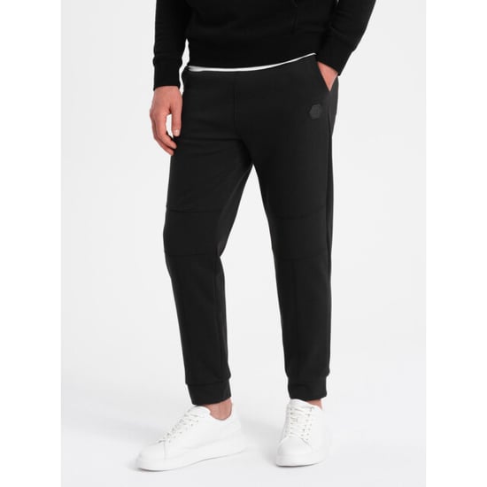 Ombre Italianstyle joggingbroek heren zwart stiksels - Image 3