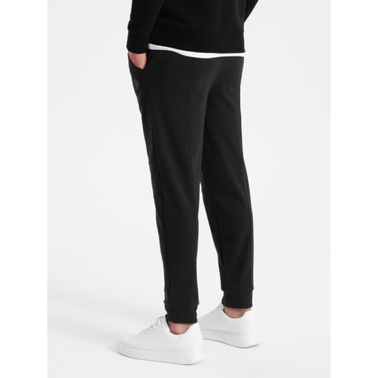 Ombre Italianstyle joggingbroek heren zwart stiksels - Image 6