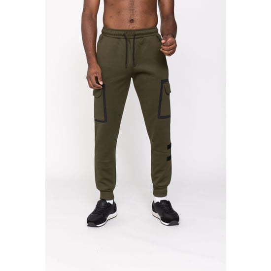 Zayne Milano heren joggingbroek zakken op de zijkant kaki stijlvol - Image 5
