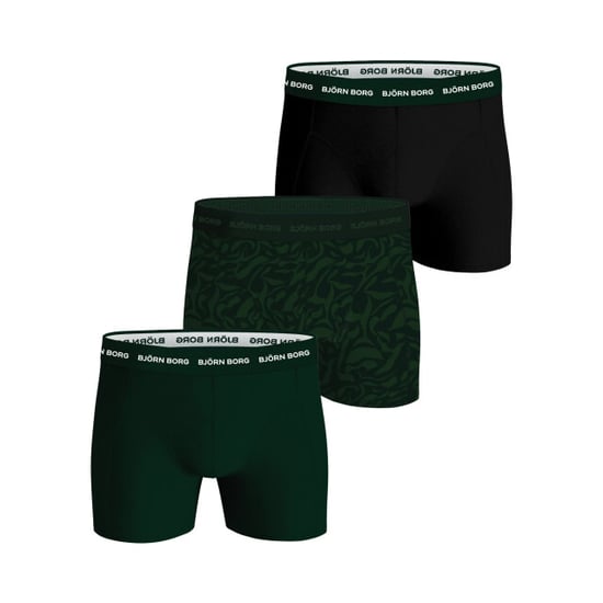 Björn Borg Björn borg cotton stretch boxershorts 3-pack – zwart, donker & print - Image 1